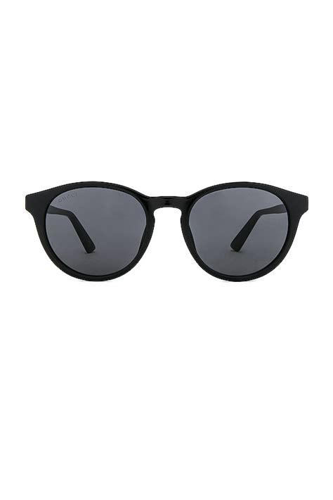 Gucci GG1119S Sunglasses in Shiny Solid Black & Solid Grey